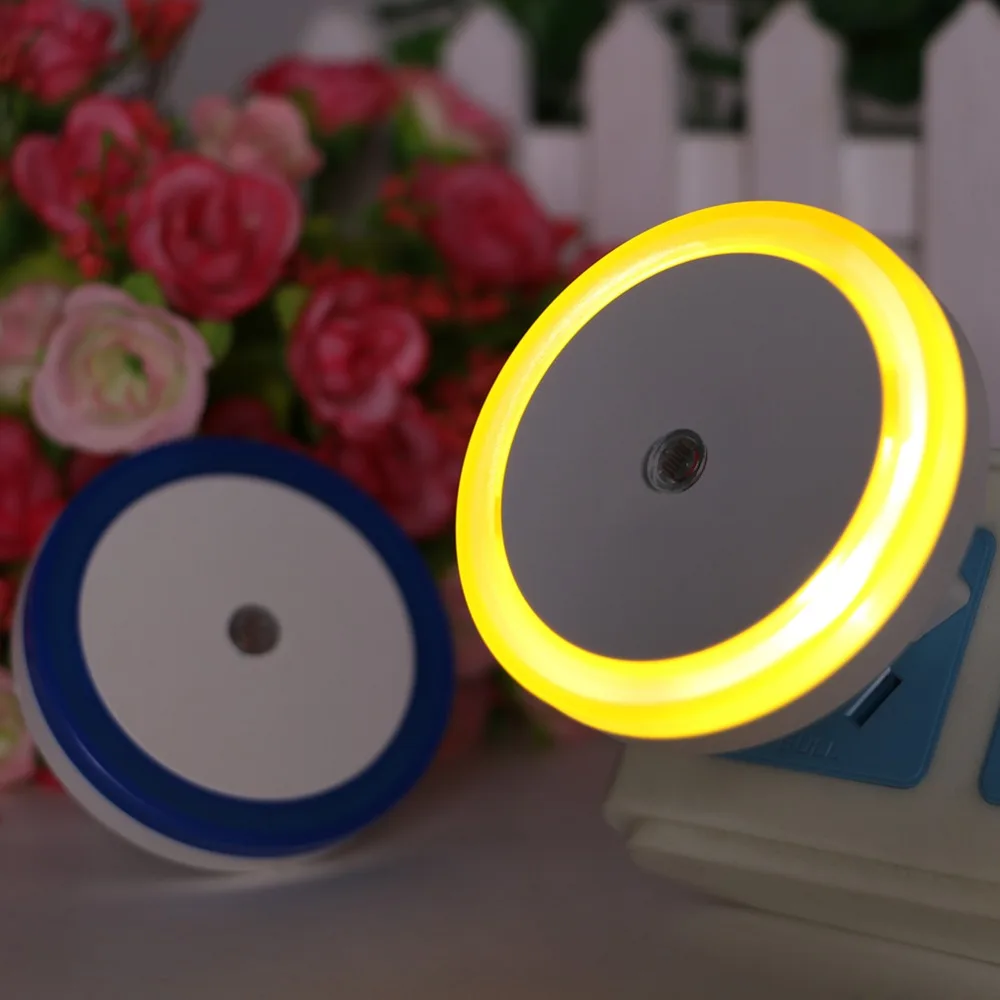 Light Sensor Control Night Luminaire Dusk to Dawn Bedroom Induction Plug-in LED Lamp For Baby Hallway Kitchen Wall | Освещение