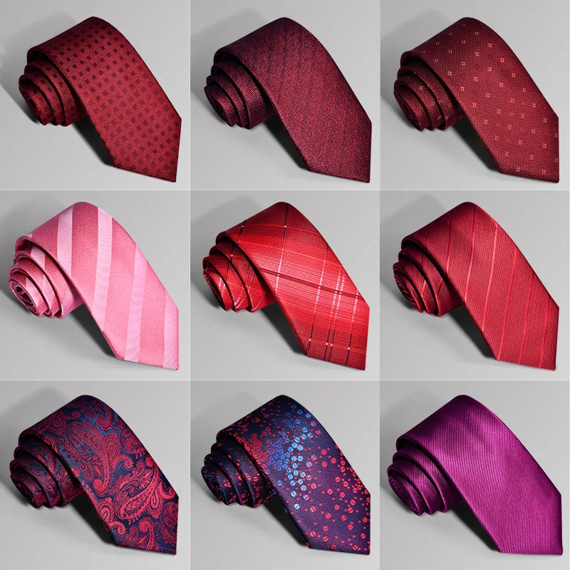 

Wedding tie man bridegroom best man wine red banquet host man business dress tie fast delivery