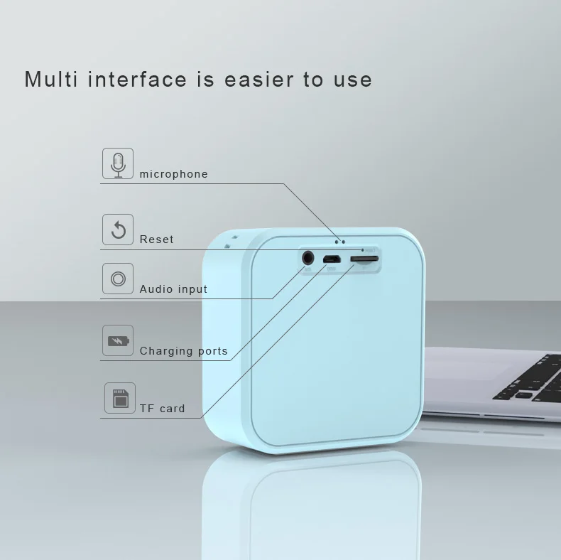 Portable Bluetooth speakers Wooden Subwoofer Speaker mini HD HiFi Sound Music Speaker for Home Palm bsize Support TF loudspeaker