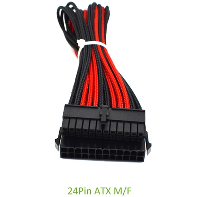 ATX 24Pin чашка 8Pin PCI E 8P (6 + 2) PCIE 6Pin cpu 4Pin блок питания M/F УДЛИНИТЕЛЬ красный черный