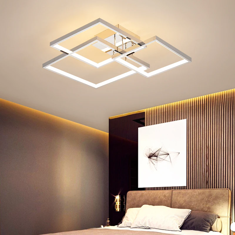 

Modern LED Ceiling Light For Living room Dining Bedroom luminarias para teto Chrome/Gold Plated AC90-260V Lighting Light Fixture