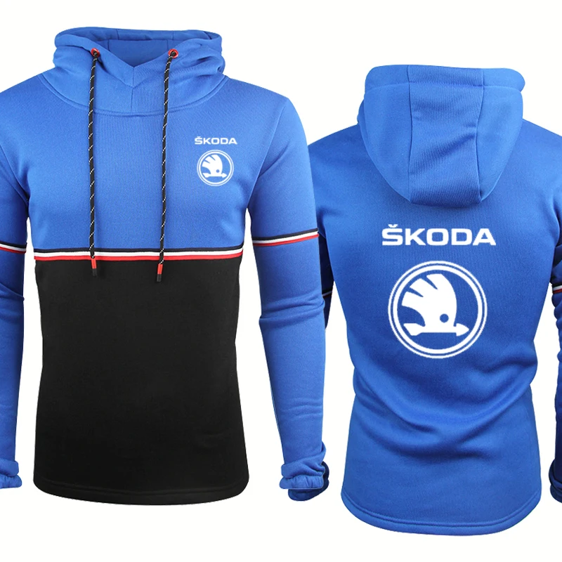 

Casual Men's hooded sweater Skoda Car Logo Printing Spring Autumn Men's Sweatshirt High Quality Cotton Men's pullover