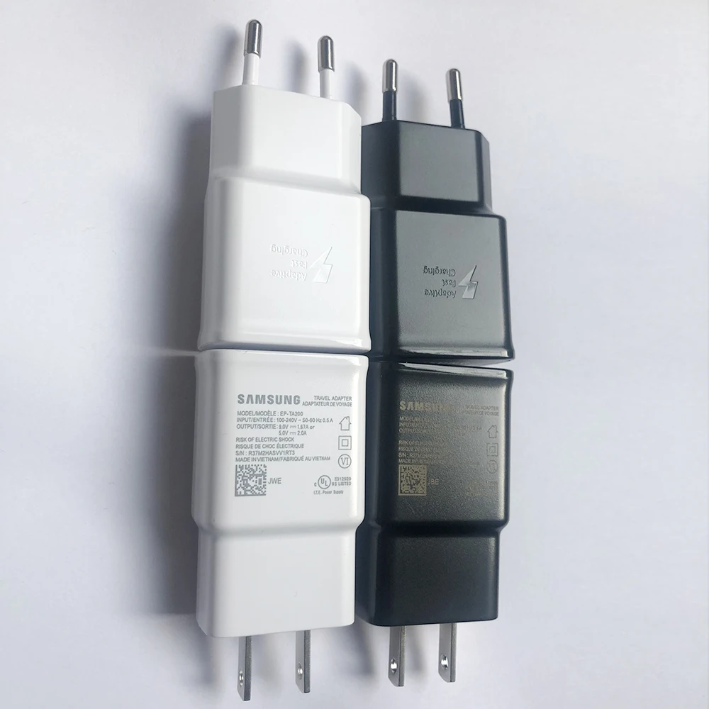 EP-TA200 оригинальный Samsung Быстрая зарядка usb-зарядка европейского и американского
