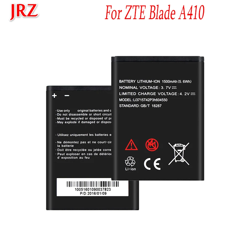 1500 мАч для ZTE Blade A410 Li3715T42P3h604550 батарея Аккумулятор мобильный телефон Высокое