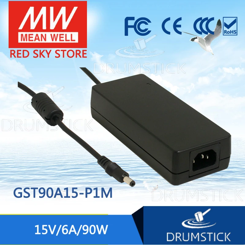 Бренд MEAN WELL представляет GST90A15 P1M 15V 6A meanwell GST90A 15 dc двигатель напряжение 90 Ватт AC DC