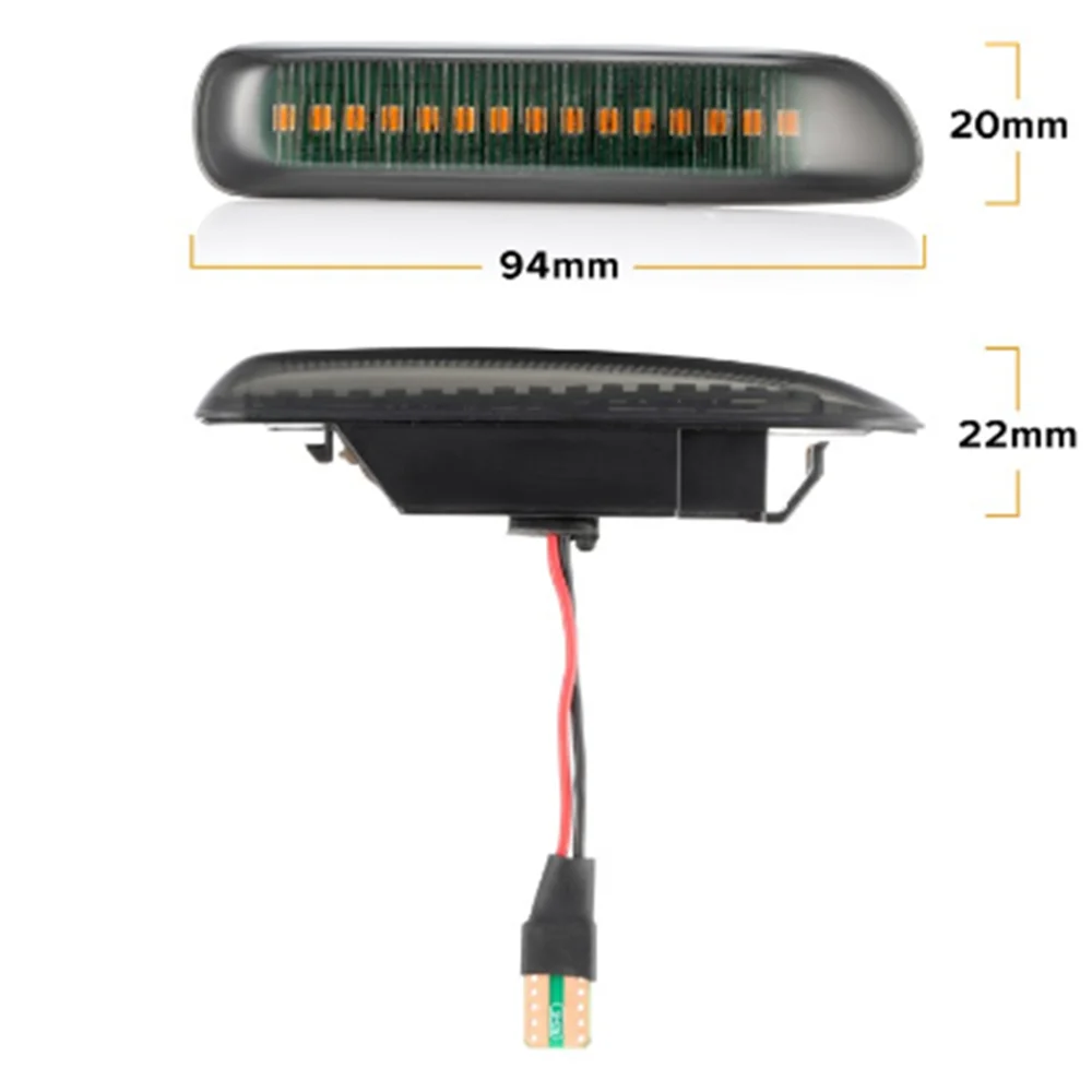

Car Exterior Bumper Indicator Lighting For BMW 3 Series E46 1998-2003 Dynamic LED Turn Signal Light Side Marker Sequential Lamp