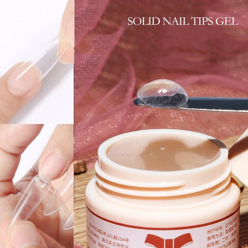 

5g/15g Transparent Solid Nail Tips Gel For Quickly Extend Nails UV LED Extension Nail Art Varnish Gel Sticky Drill Not Hurt Nail