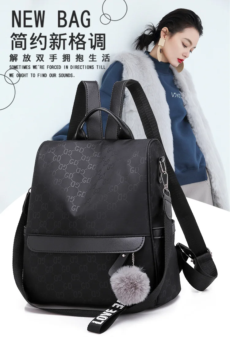 

Backpack for women female Korean version of the college style backpack large capacity bag presbyopia anti-theft soft leather sch