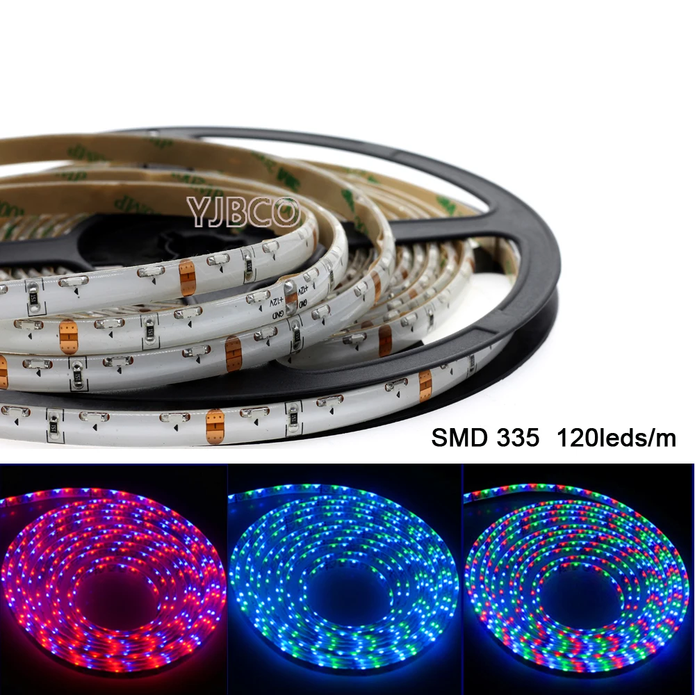 5 м ультра яркий 120 светодиодный s/m DC12V SMD335 600 s белый/теплый
