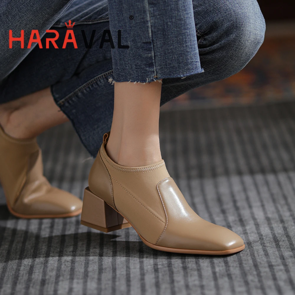 

Туфли-лодочки женские из натуральной кожи, на высоком каблуке