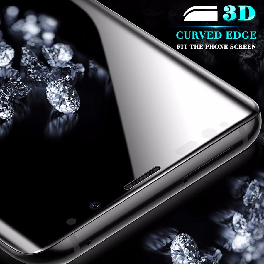 Защитное стекло закаленное на весь экран для Samsung Galaxy S8 S9 Plus S8Plus S9Plus|Защитные