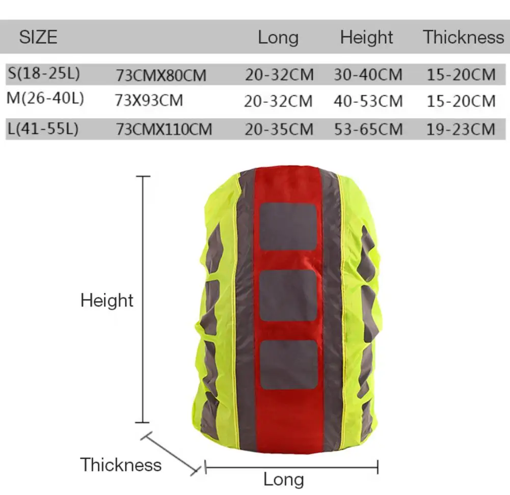 Дождевик рюкзак светоотражающий 20L 55L водонепроницаемая сумка камуфляжная