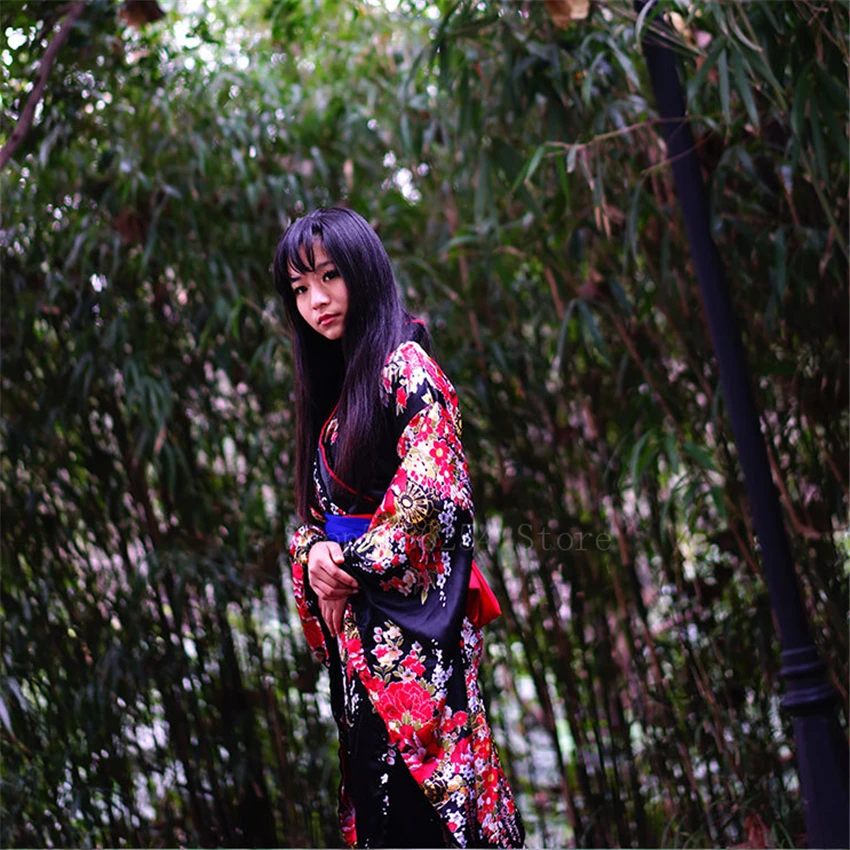 Винтажное кимоно Jigoku Shoujo Enma женское традиционное платье в японском стиле юката с