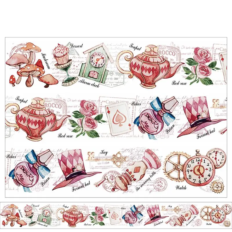 

2M Alice In Wonderland Afternoon Tea Hat Masking Tape
