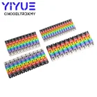 100 шт., Маркер кабельной проводки от 0 до 9 для размера кабеля 1,5 мм2-6 мм2, цветные