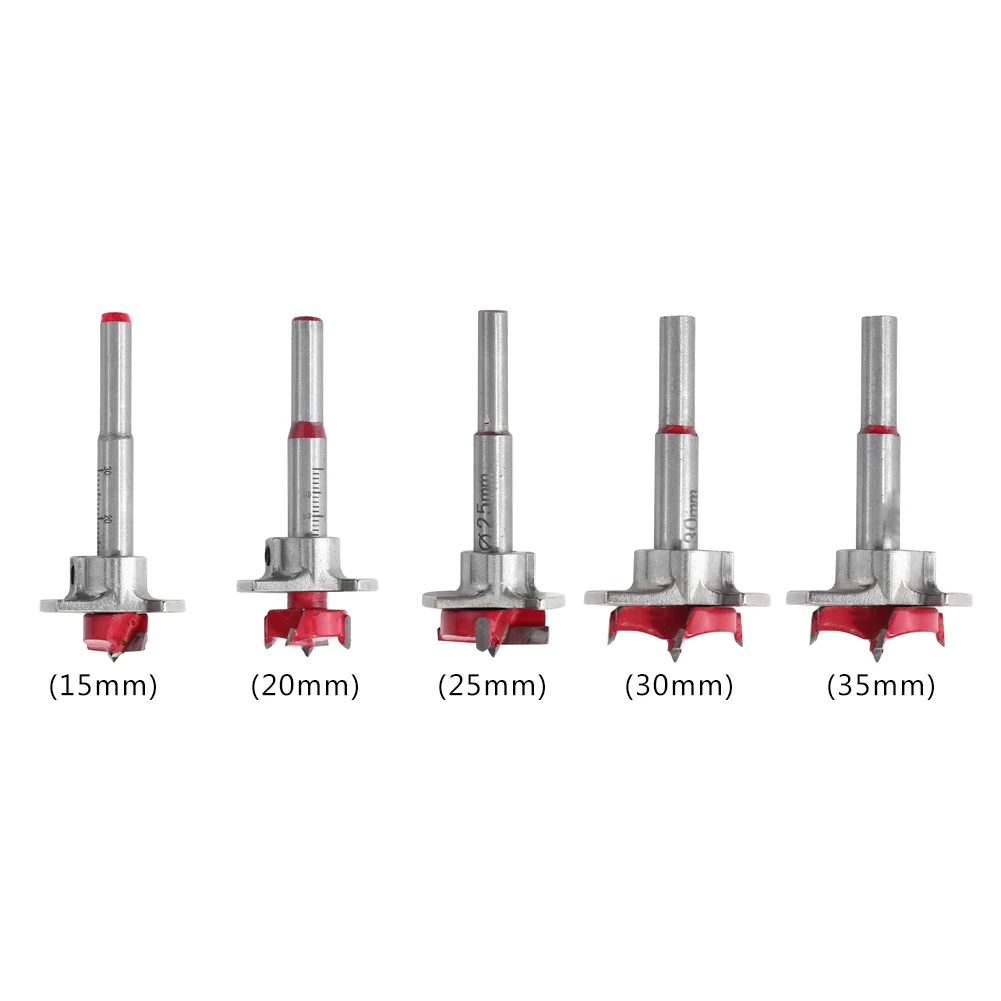 

Hinge Hole Drilling Opener Carbide Tip Drill Bit Woodworking Tools Hinge Boring Drill Bits for Door Hole Round Shank Accessories
