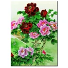 Полноразмерная алмазная живопись, картина с цветущими пионами, 5D, алмазная вышивка сделай сам, картина Стразы, домашний декор, подарок, A1343