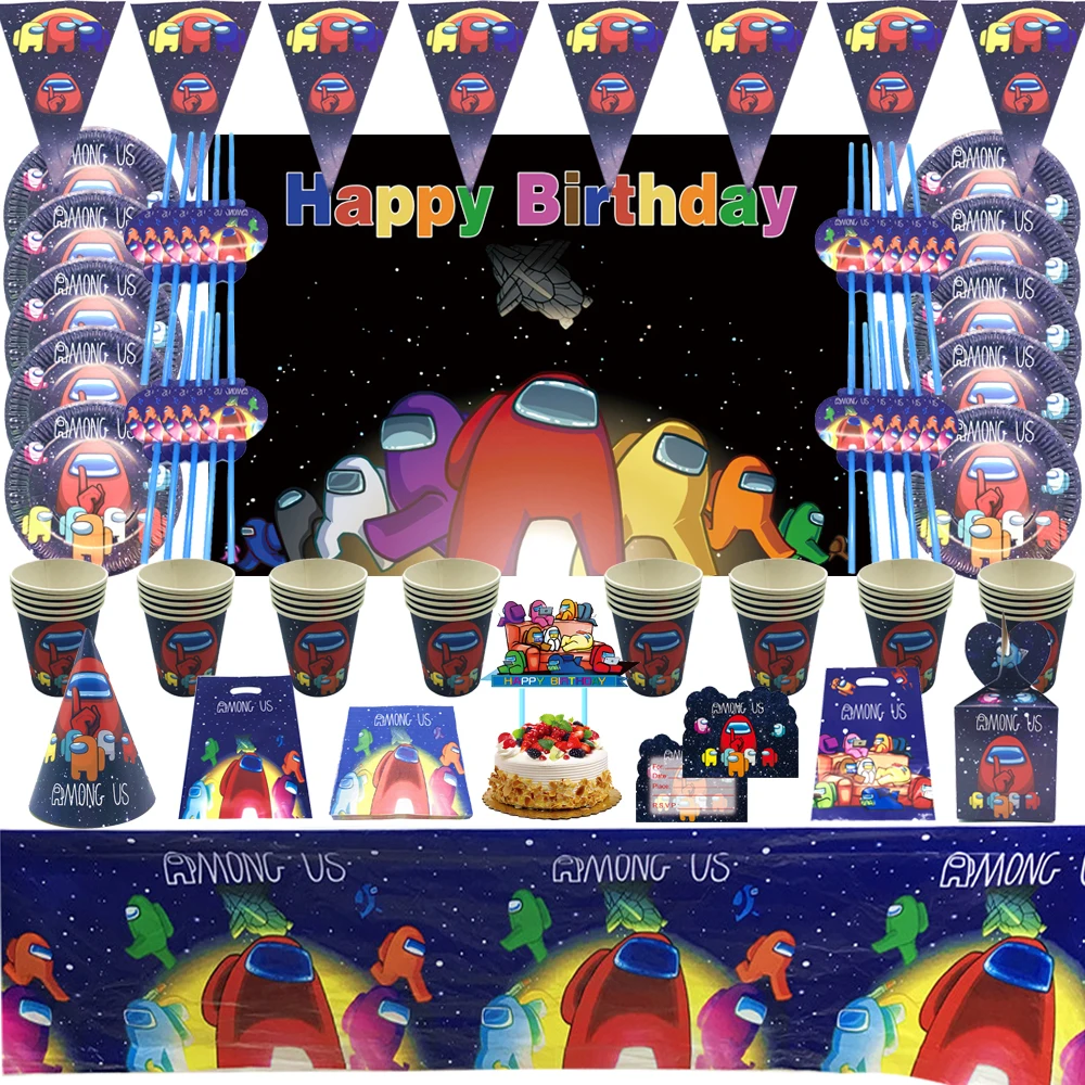 Мультяшный персонаж из игры США товары для дня рождения скатерть бумажная