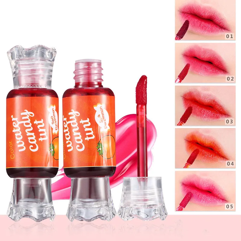 Жидкая матовая помада с красными фруктами конфетная татуировка прозрачный милый
