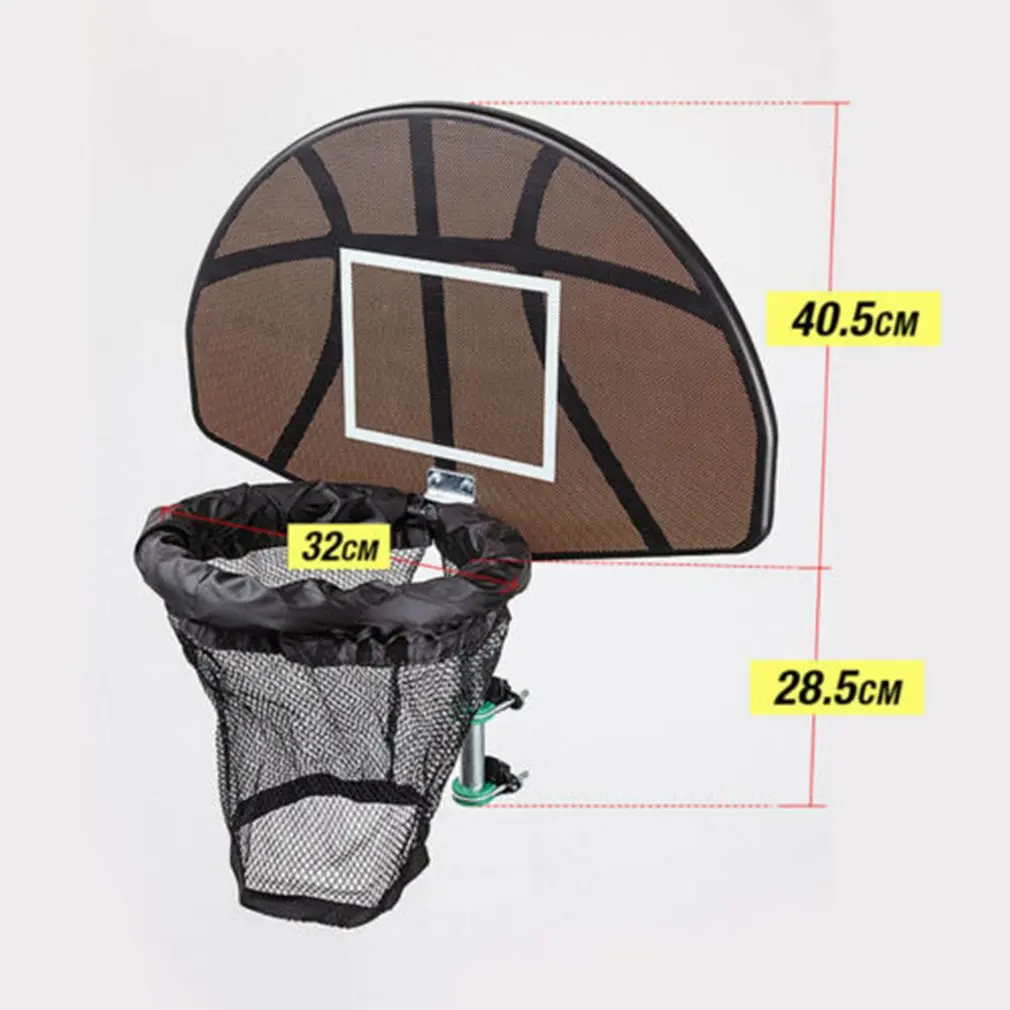

Universal Design Durable Use Trampoline Basketball Hoop Ring Backboard Ball Set Basketball Hoop Supplies
