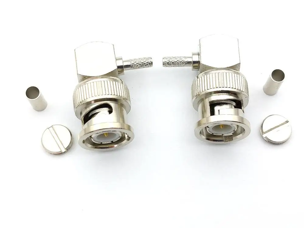 20 шт RF BNC обжимные разъемы штекер правый угол для RG316 RG174 LMR100|bnc crimp connector|bnc crimpbnc male