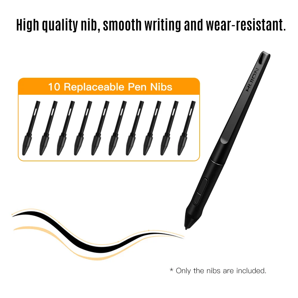 Сменные наконечники для пера Huion PN05 10 шт. совместимые со стилусом графического