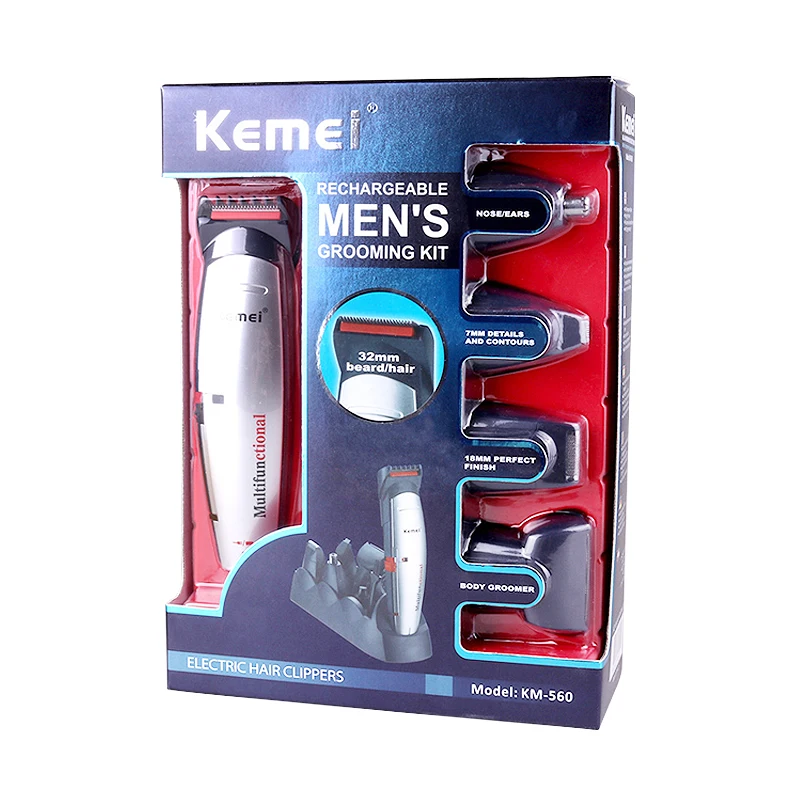 

5 In 1 Men Hair Trimmer Waterproof Electric Hair Clipper Beard Trimmer Body Face Hair Cutter Machine+Charge Base