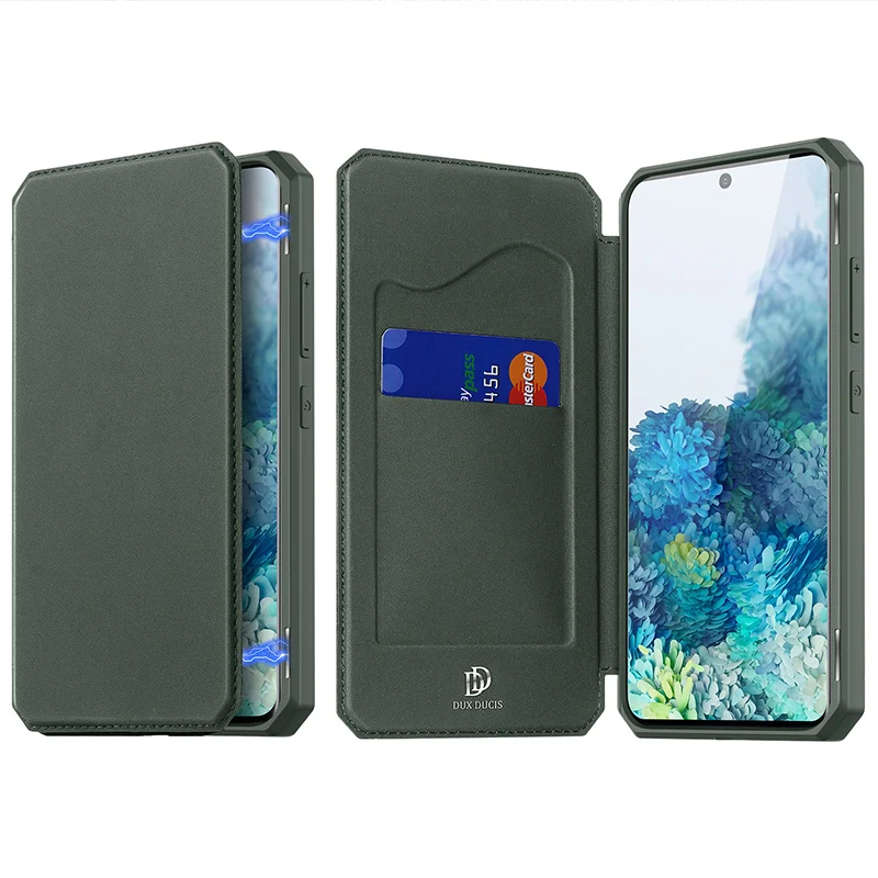 Чехол для Samsung Galaxy S20 + чехол DUX DUCIS ударопрочный Магнитный флип из искусственной