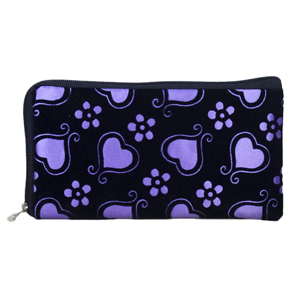Purple 3 Кошелек, кожаный кошелек для монет, кошелек для карт, клатч для помады, сумки, посылка для карт, для женщин и мужчин, кожа, многофункциональная, на молнии, посылка для карт, s - Цвет: Purple 3