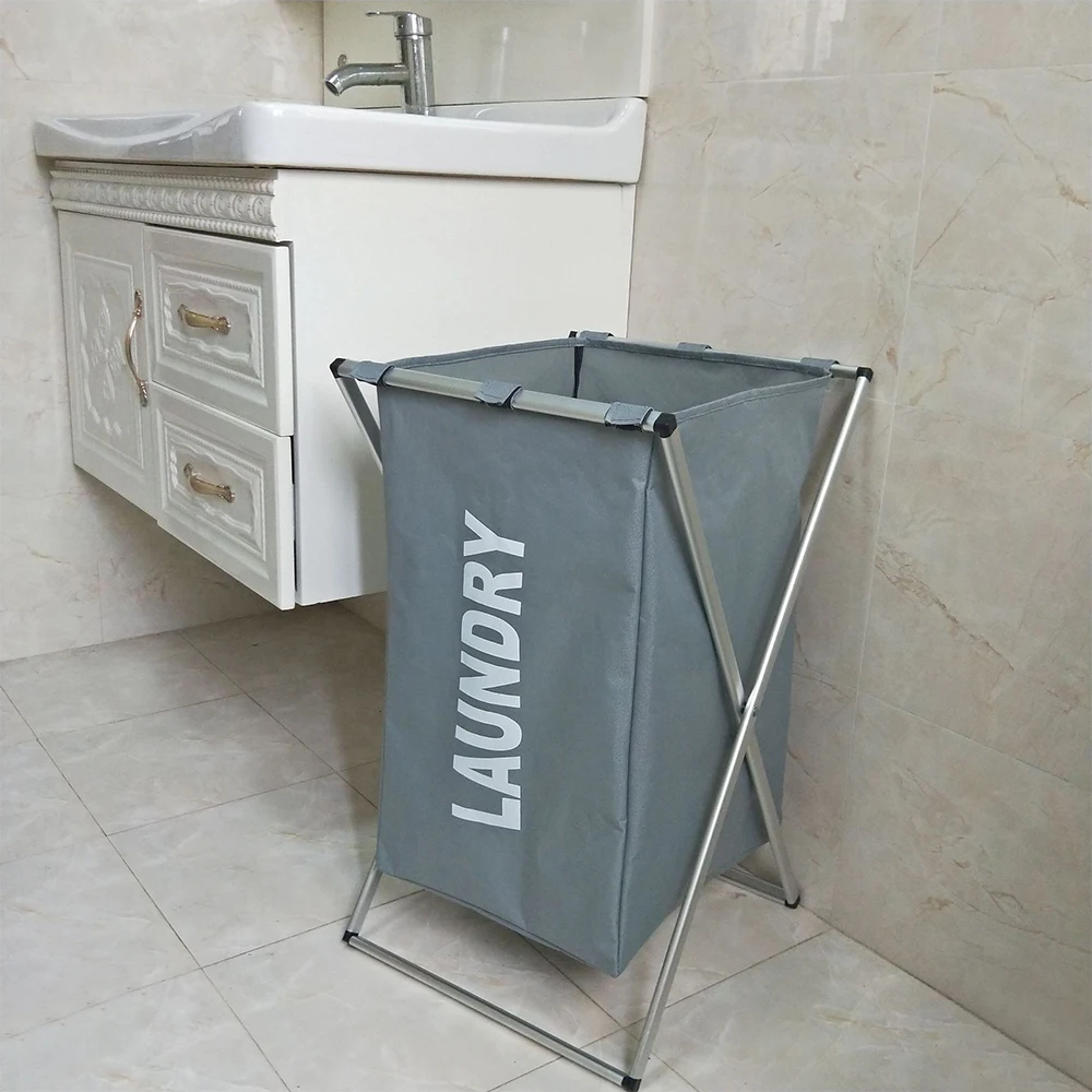 Складная корзина для грязного белья X shape Органайзер с принтом складная тремя