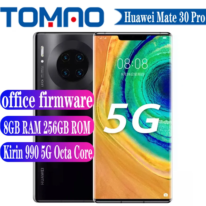 Оригинальный официальный Huawei Mate 30 Pro 5G мобильный телефон Kirin 990 Octa core Android 10 40MP