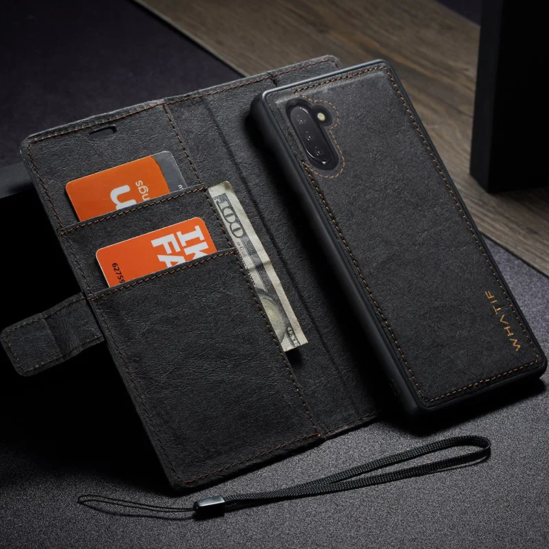 Для samsung Galaxy S8 S9 S10 E Note10 Plus Note 10 9 8 10+ чехол на магните флип-кошелек из крафт-бумаги чехол-книжка Съемная задняя крышка