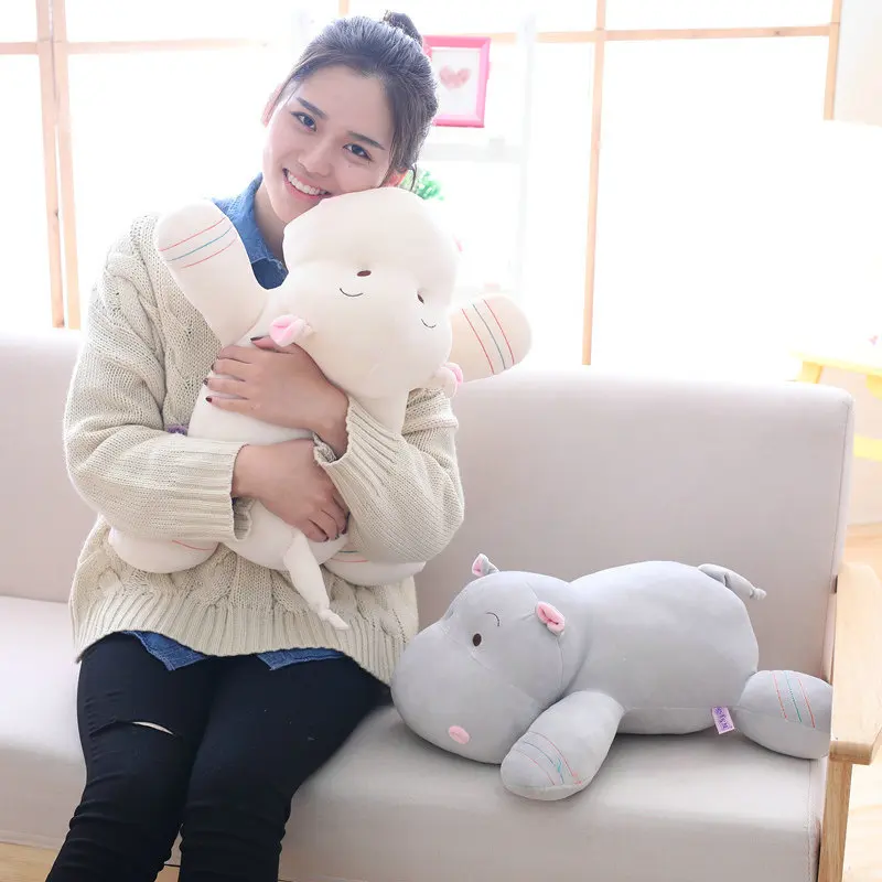 1 шт. 28/40/50 см Kawaii Бегемот плюшевые куклы мягкие вниз хлопок подушка в виде животного, милый, игрушка, подарок на день рождения, рождественский подарок для детей
