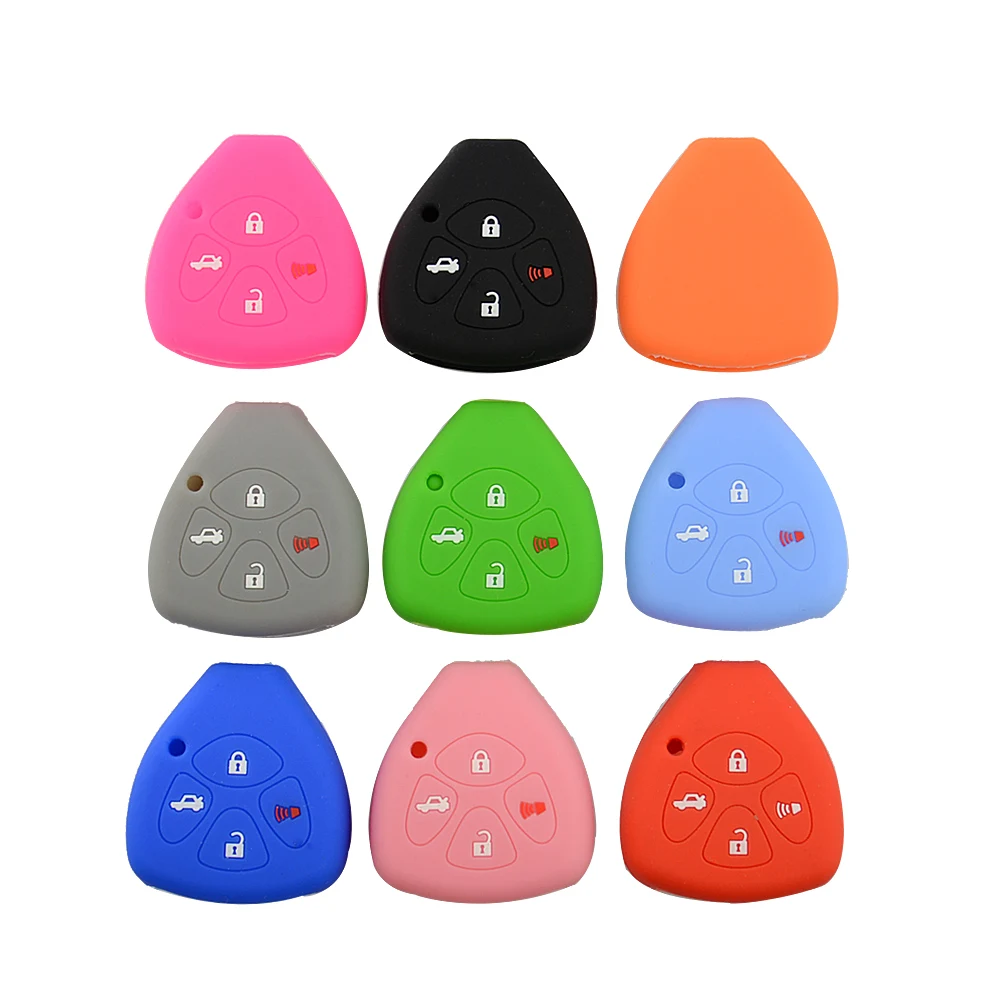 Силиконовый чехол для автомобильных ключей OkeyTech 4 кнопки мягкий резиновый Toyota Camry