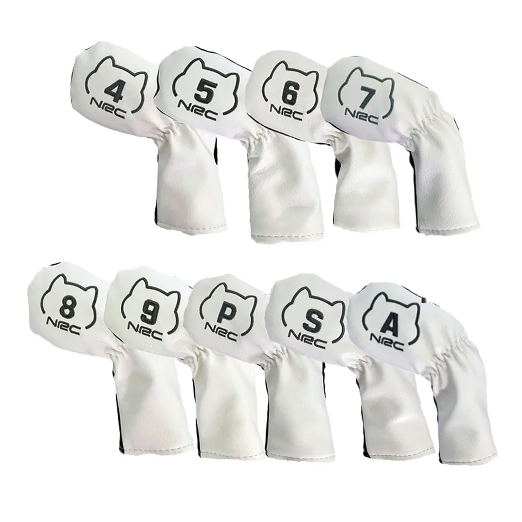 

Lovely Dog Design Head Covers 4 5 6 7 8 9 P S A Woods Headcovers PU Leather Clubs Protective Covers Fits All Woods Clubs