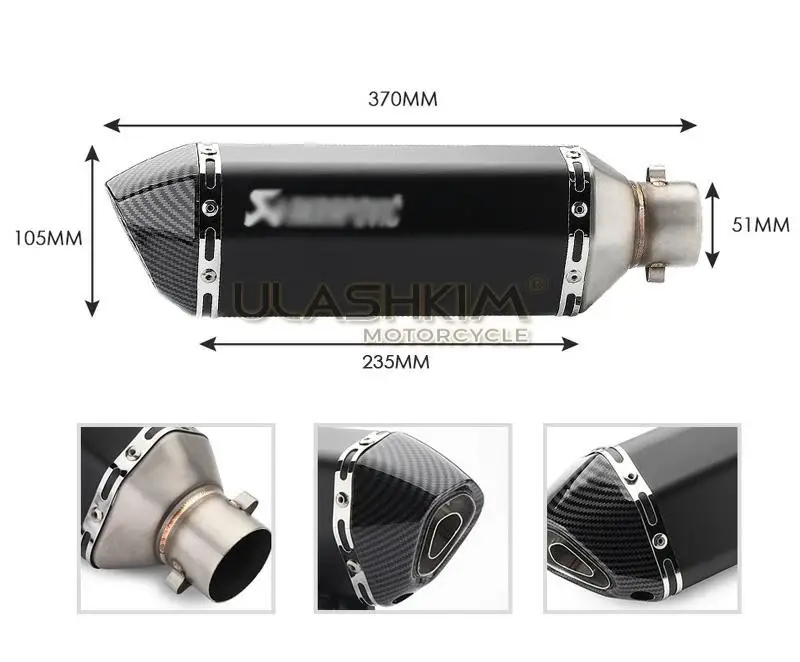 

Free Shipping Universal motorcycle GP SC exhaust muffler pipe ATV dirt bike scooter Slip On For CBR250 FZ8 CBR 20%