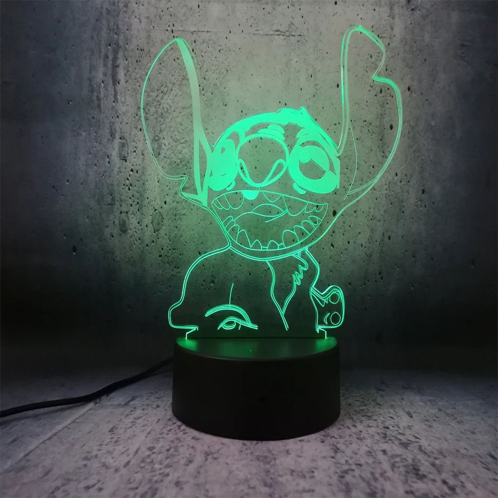 Комическая версия стежка Смеющийся 3D лампа Alien dog милые домашние животные