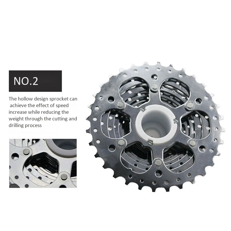 

10 Speed MTB Cassette Bicycle Freewheel Sprocket Mountain Bike Freewheel Ultralight 385G