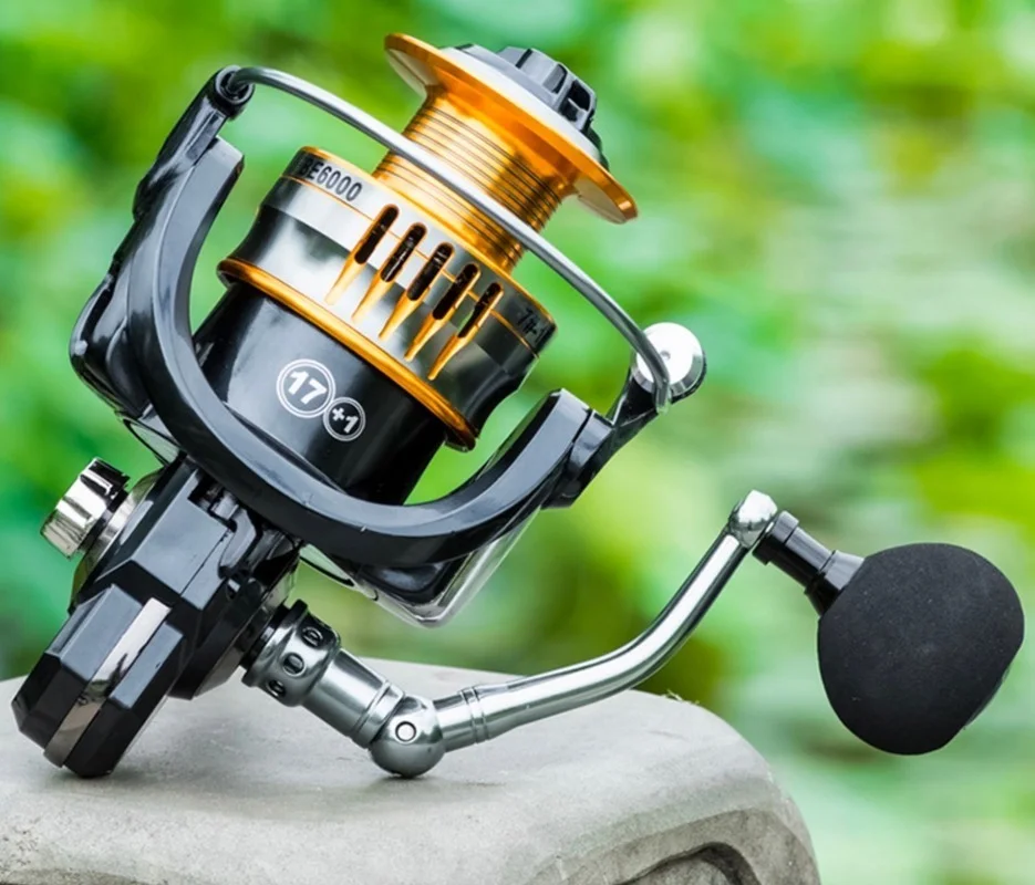 

DEUKIO New Fishing Reel Max Drag Power Spinning Reel 5.0:1 Gear Ratio Spool All Metal Handle Line Spool Carp Saltwater Fishing