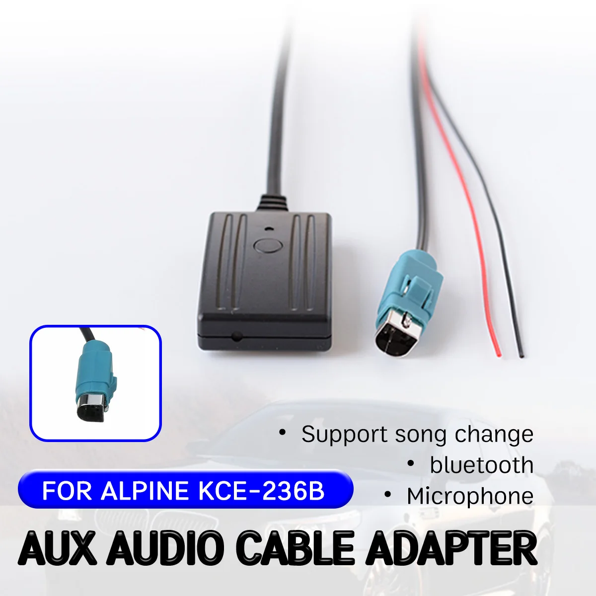 

Bluetooth Aux-приемник, Кабель-адаптер для громкой связи, Hi-Fi вспомогательный модуль для Alpine, CD-хоста, KCE-236B 9870/9872