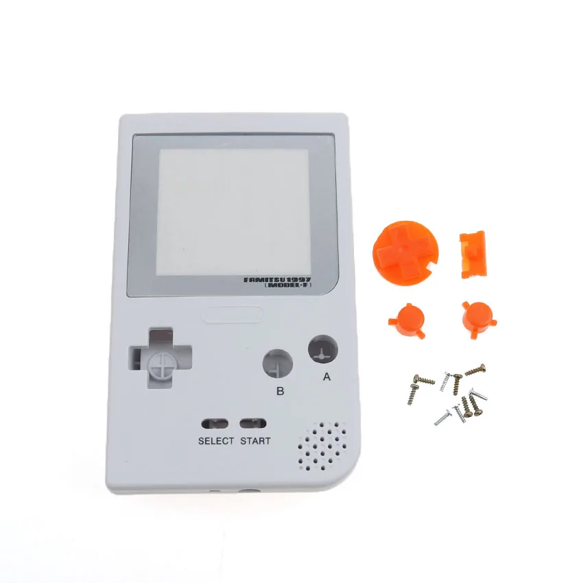 Cltgxdd полный Чехол Крышка для корпуса оболочка для Gameboy Карманная игровая консоль для GBP игровой машины корпус с кнопками комплект - Цвет: A White