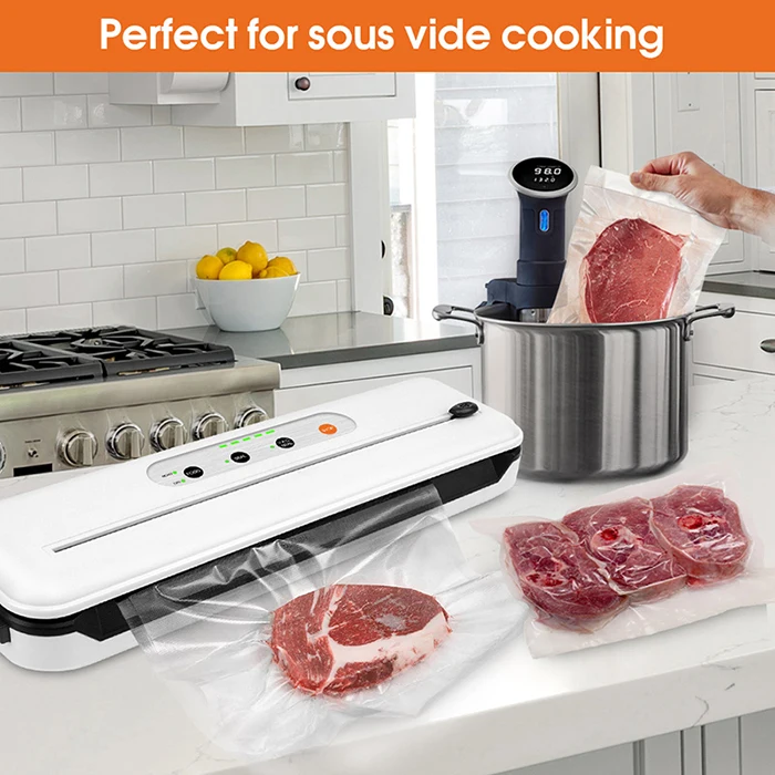 LAIMENG вакуумный упаковщик Sous Vide вакуумный упаковщик с резаком для хранения продуктов новая вакуумная упаковочная машина с вакуумными пакетами S274