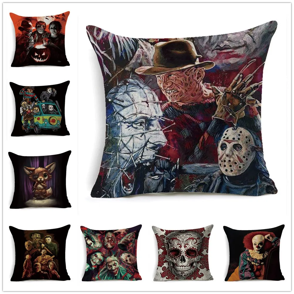 Ужасный клоун белье изысканный сидений Наволочка на подушку для стула Чехлы