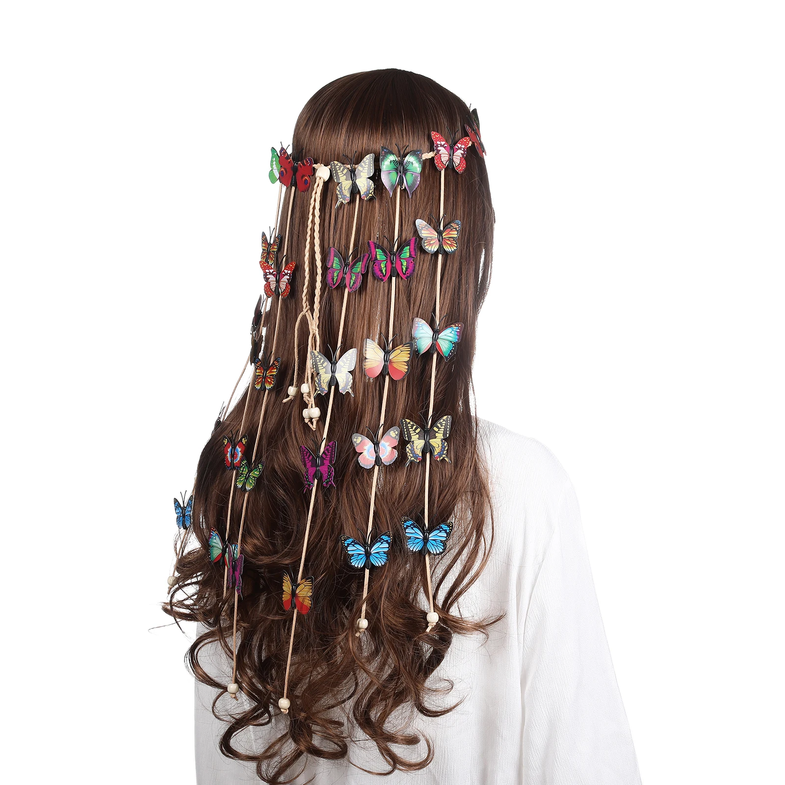 Женский ободок с бабочкой AWAYTR длинный ручной работы аксессуар для волос в