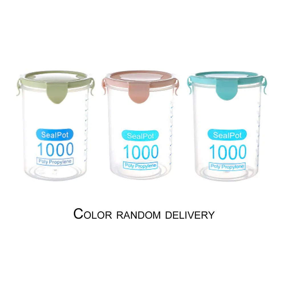 

3 шт., пластиковые герметичные банки для хранения, 1000 мл