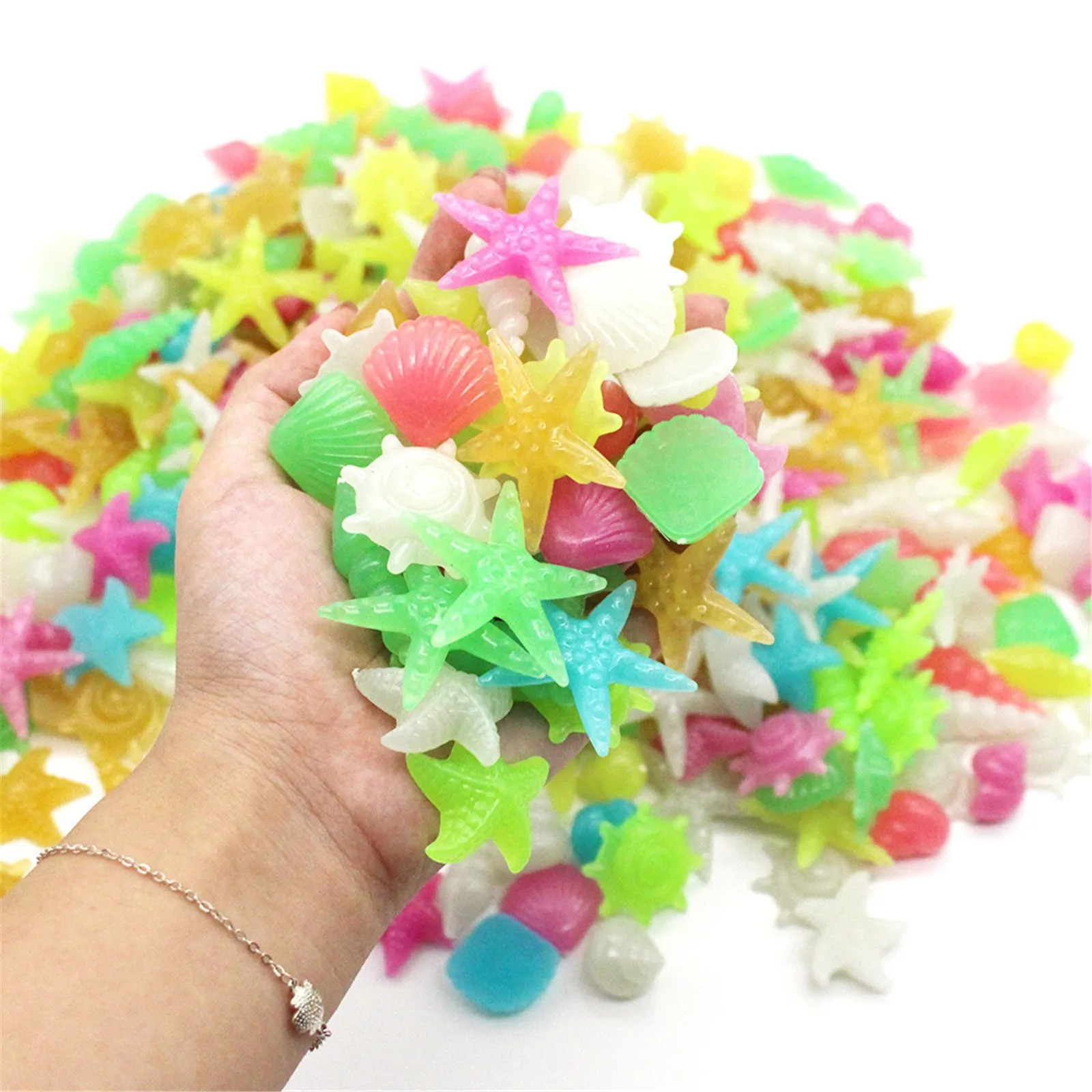 10 шт. ракушки светящиеся камни блестящие для дорожек сада террасы газона | Дом и