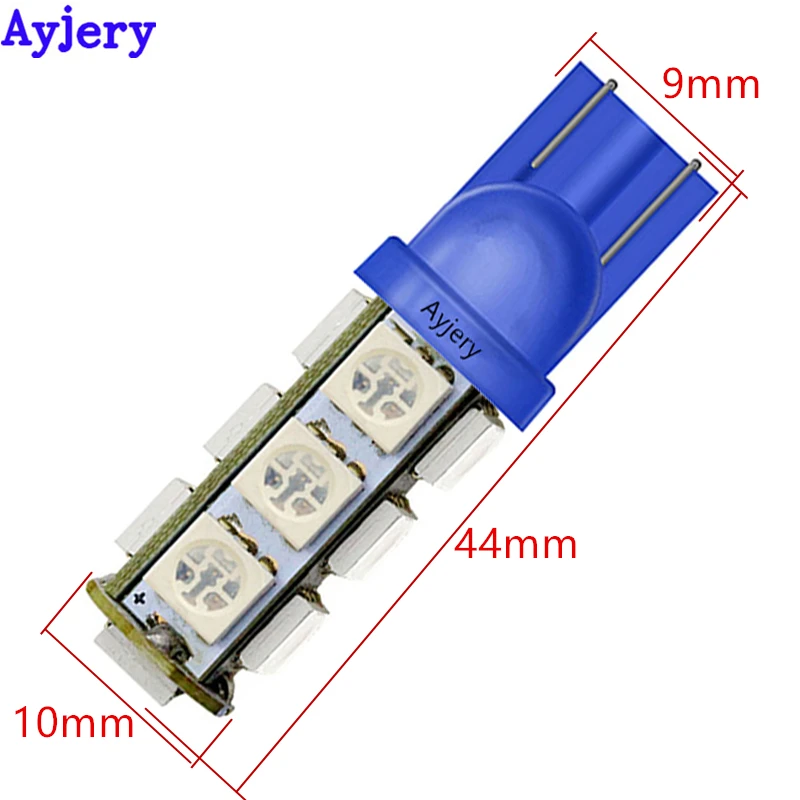 AYJERY 50 шт. 12 В T10 5050 194 168 W5W 13 SMD светодиодный супер яркий светильник лампа для авто