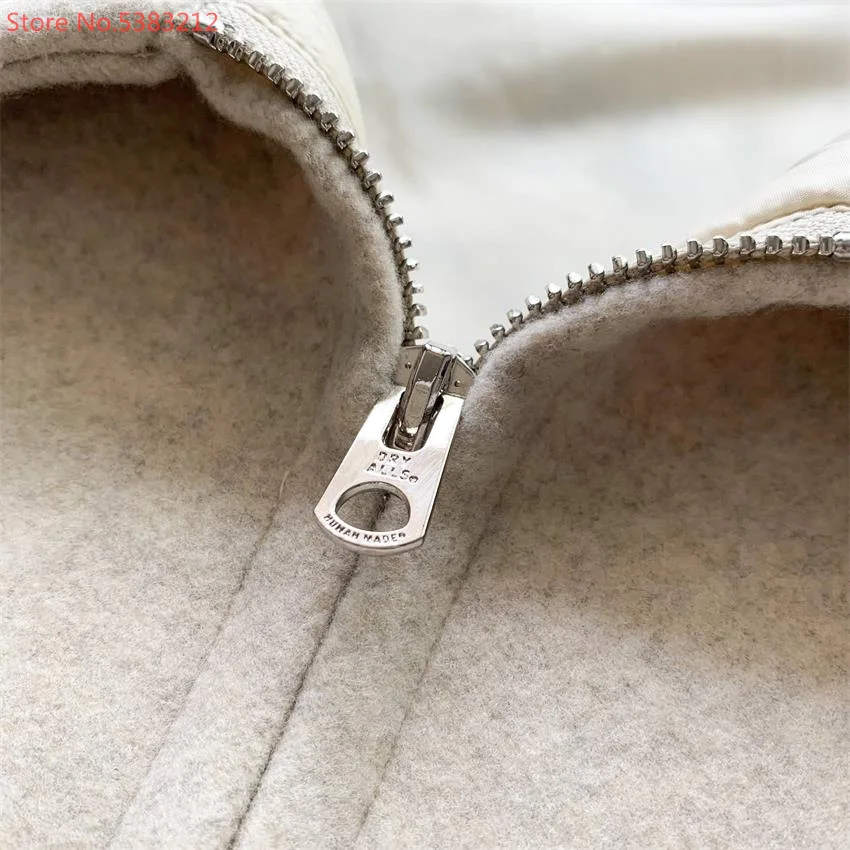 Human Made 20AW Souvenir Cargo Jackets Men Clothing Women Winter Wool Blends Coats Harajuku Japanese Racer Streetwear Peacoat