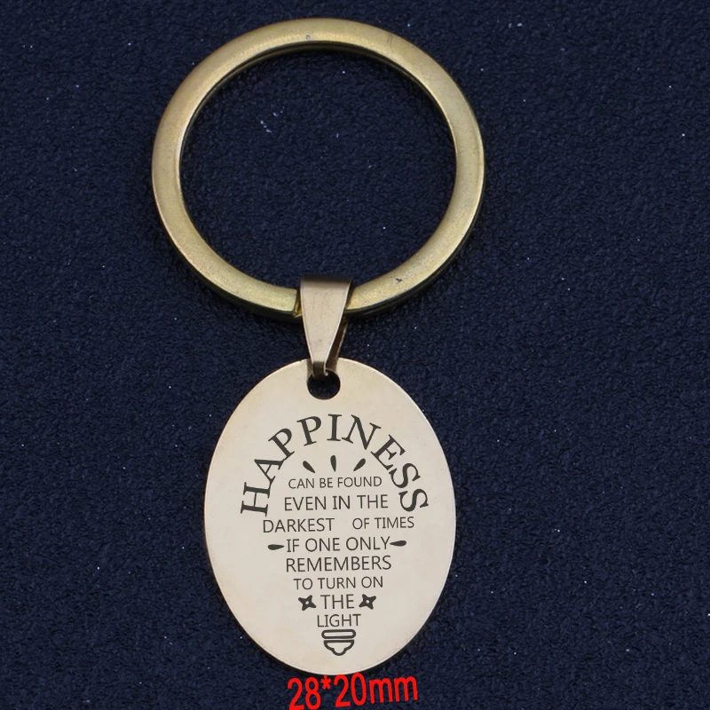 Счастье брелок из нержавеющей стали овальные ювелирные изделия СЧАСТЬЕ можно