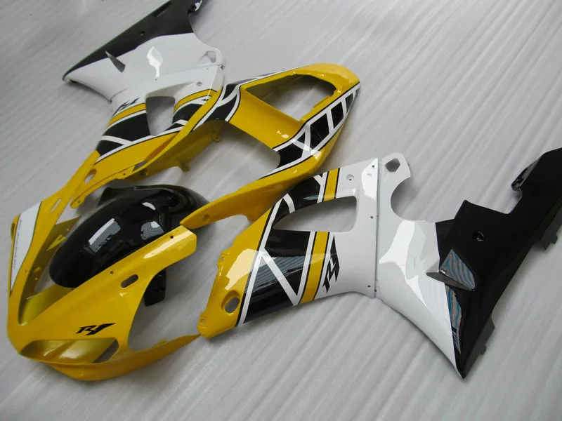 Custom Motorcycle Fairing kit for YZFR1 00 01 YZF R1 2000 2001 YZF1000 ABS Yellow white Fairings bodywork+Gifts YC30 | Автомобили и
